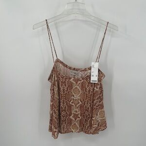 NWT Urban Outfitters Brown & Tan Snakeskin Print Tank Top Size Medium